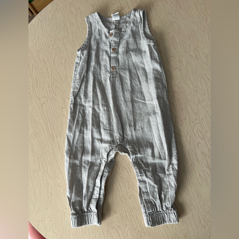 H&M Striped Sleeveless Jumpsuit 9-12 Months